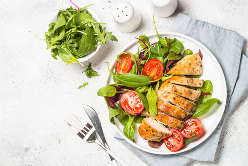 Chicken,Fillet,With,Salad.,Healthy,Food,,Keto,Diet,,Diet,Lunch
